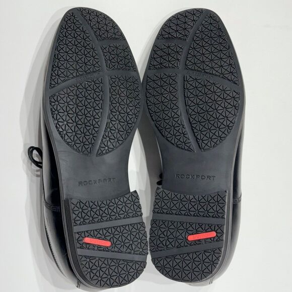 NWOB Rockport Essential Waterproof Apron Toe Oxford Black Leather Men's 9 X-Wide - Picture 10 of 12